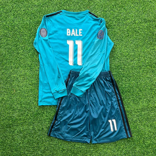 Gareth Bale 11- Real Madrid 2017 /2018 Kids Kit Jersey Soccer Shirt KinderTrikot