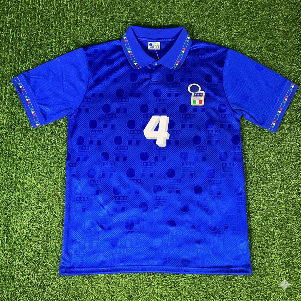 Alessandro Costacurta 1994 World Cup Italy Retro Jersey Maillot Trikot Maglia Soccer Shirt
