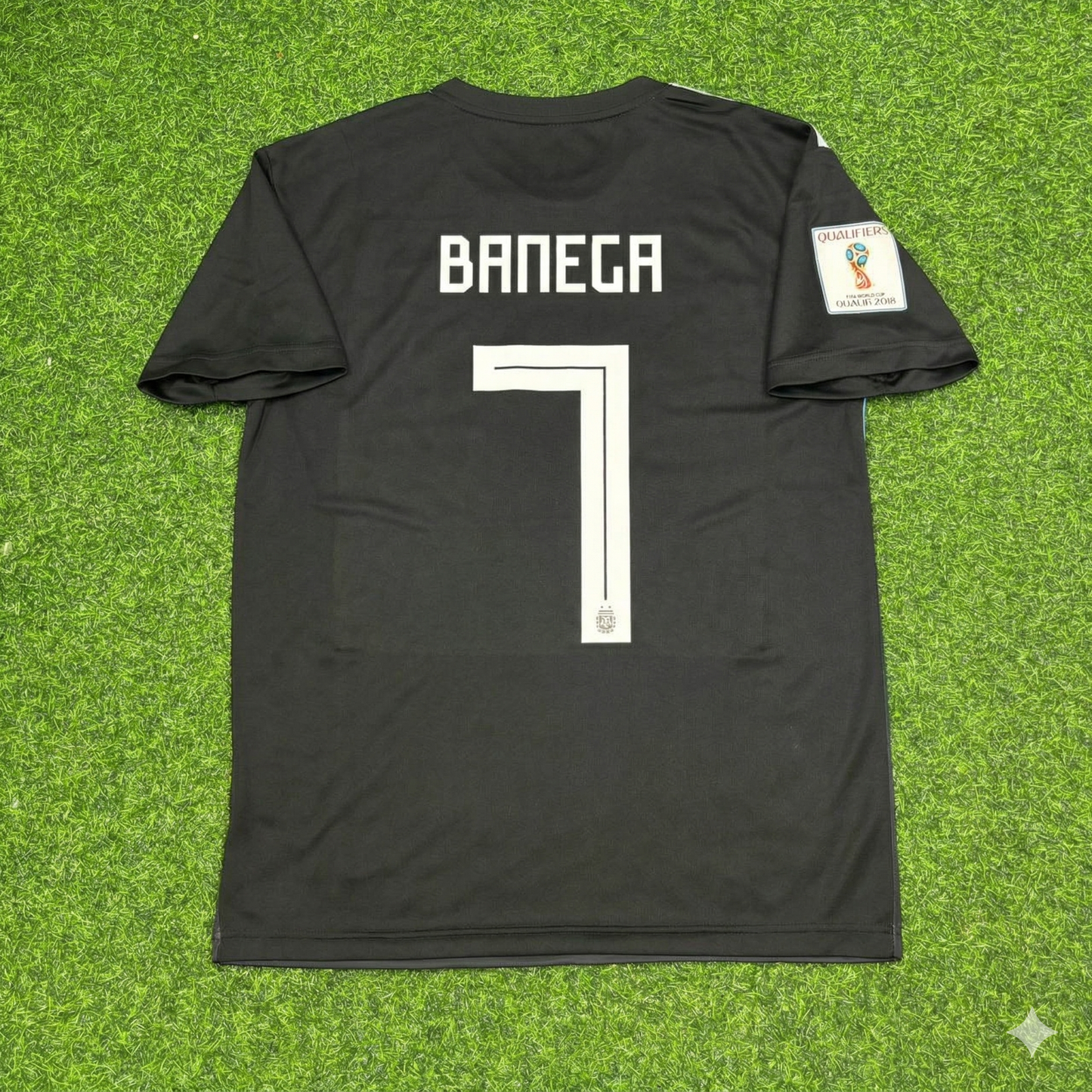 Ever Banega Argentinien WM 2018 Schwarzes Retro-Fußballtrikot
