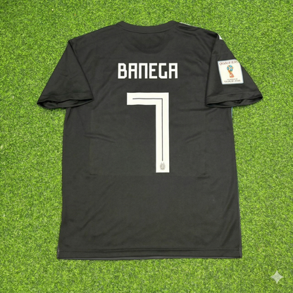 Ever Banega Argentinien WM 2018 Schwarzes Retro-Fußballtrikot