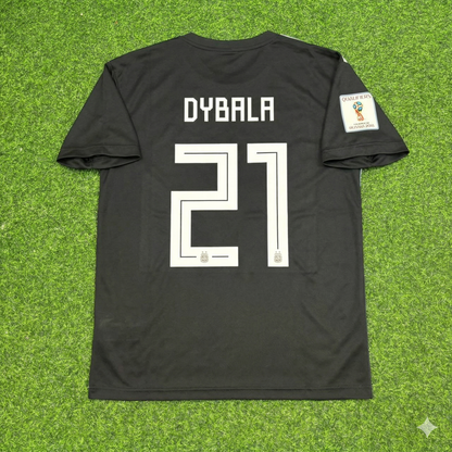 Paulo Dybala Argentina 2018 World Cup Black Retro Football Jersey
