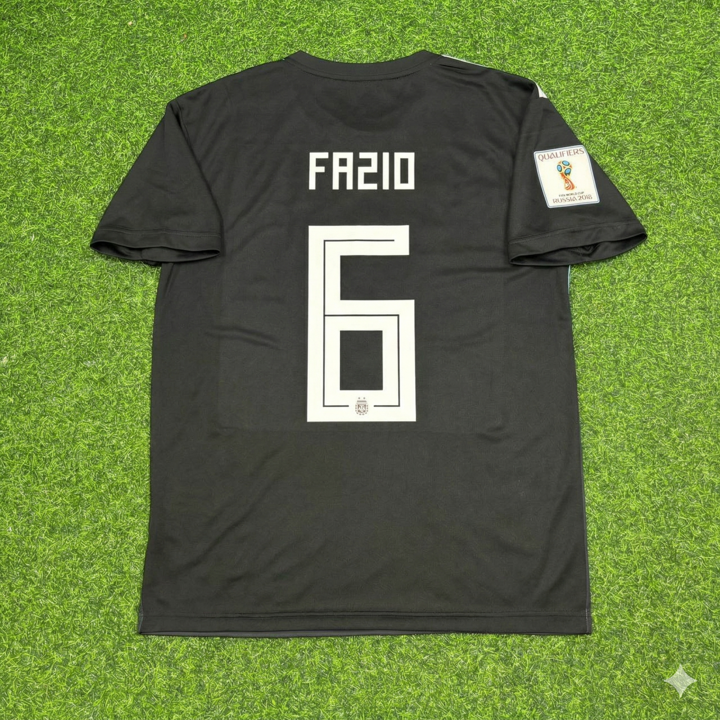 Federico Fazio Argentinien WM 2018 Schwarzes Retro-Fußballtrikot