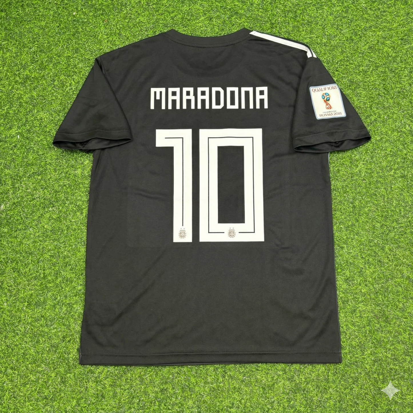 Diego Armando Maradona Argentinien Schwarzes Retro-Fußballtrikot
