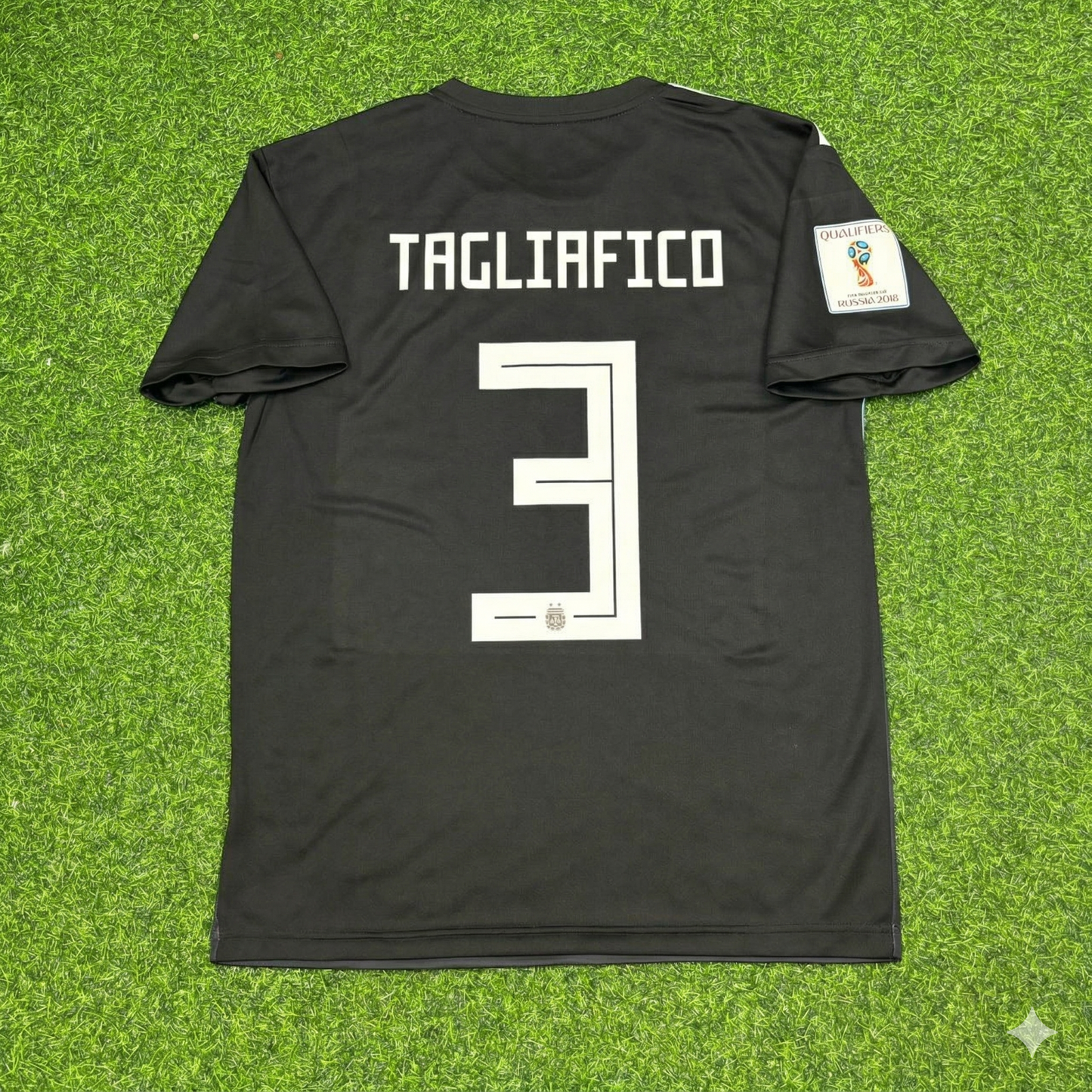 Nicolas Tagliafico Argentinien WM 2018 Schwarzes Retro-Fußballtrikot
