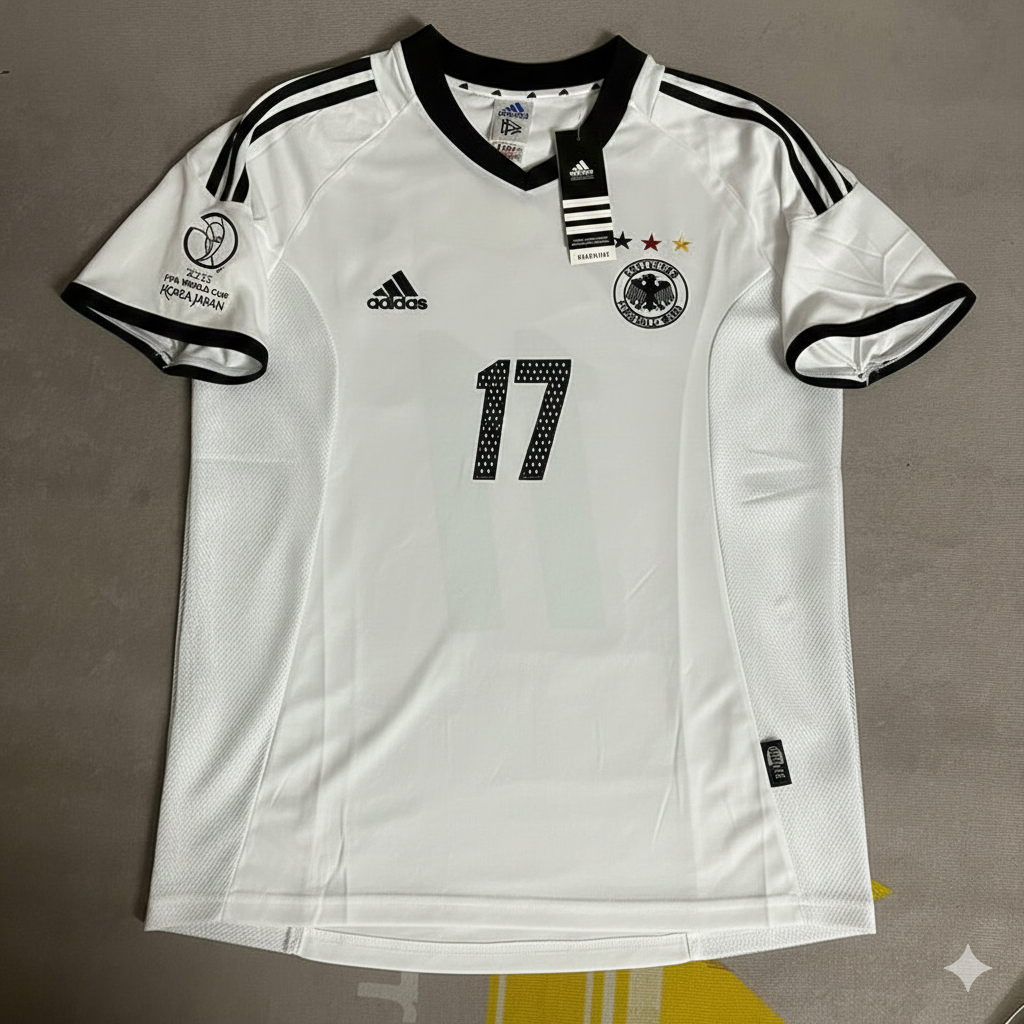 Camiseta retro blanca de Alemania para el Mundial 2002 Japón Corea – Marco Bode