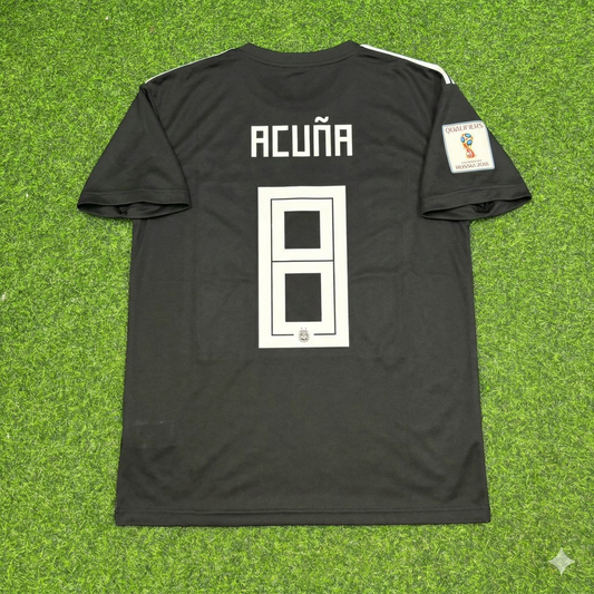 Marcos Acuña Argentina 2018 World Cup Black Retro Football Jersey