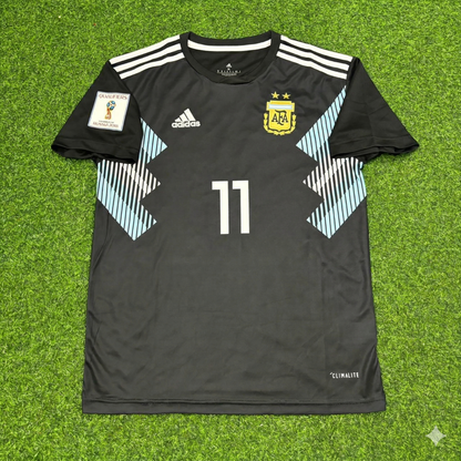 Angel Di Maria Argentinien WM 2018 Schwarzes Retro-Fußballtrikot