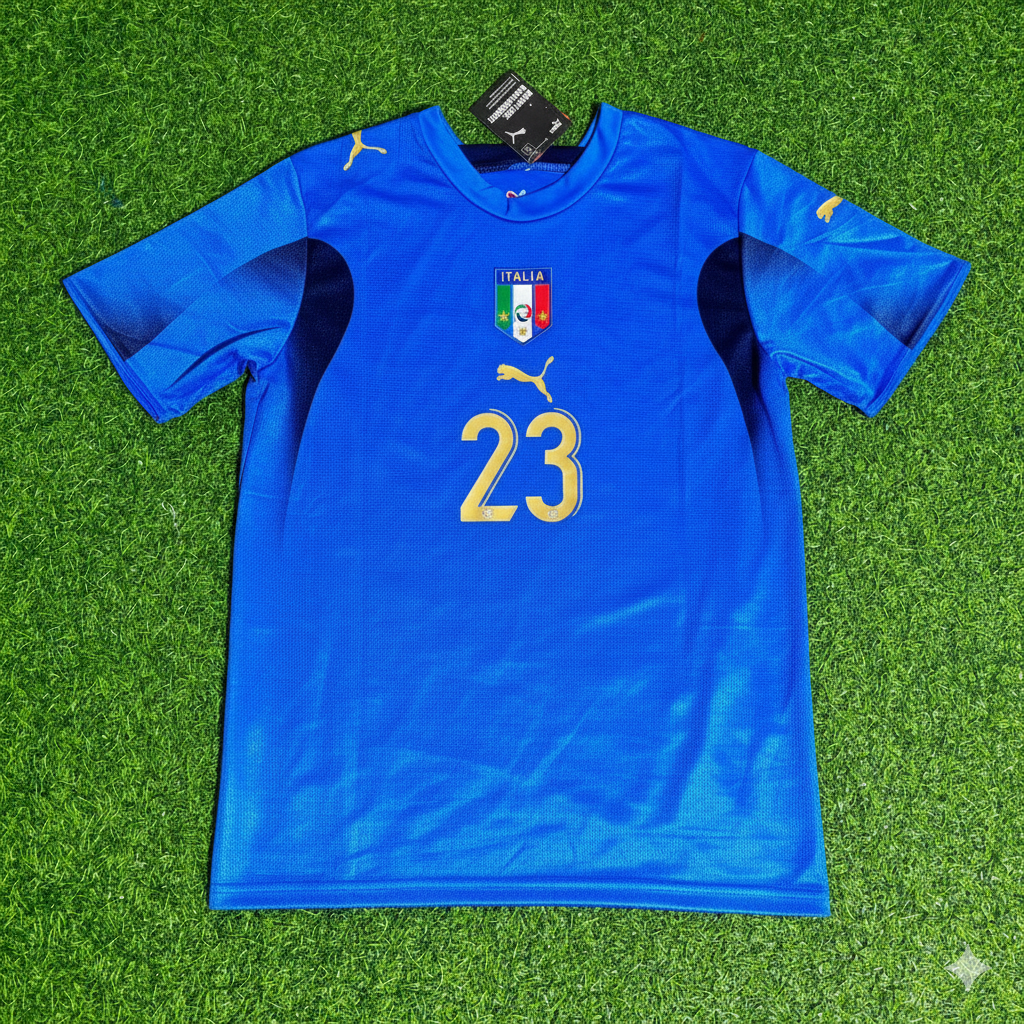 Marco Materazzi 23 - Italien WM 2006 Finale Retro Trikot Maglia Soccer Shirt
