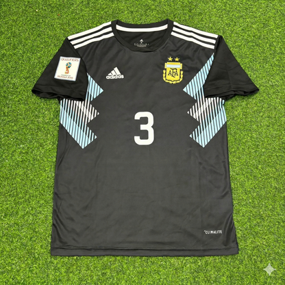 Nicolas Tagliafico Argentinien WM 2018 Schwarzes Retro-Fußballtrikot