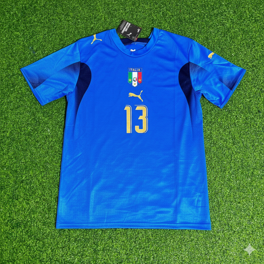 Alessandro Nesta 13 - Italy 2006 World Cup Final Retro Jersey Maillot Trikot Maglia Soccer Shirt