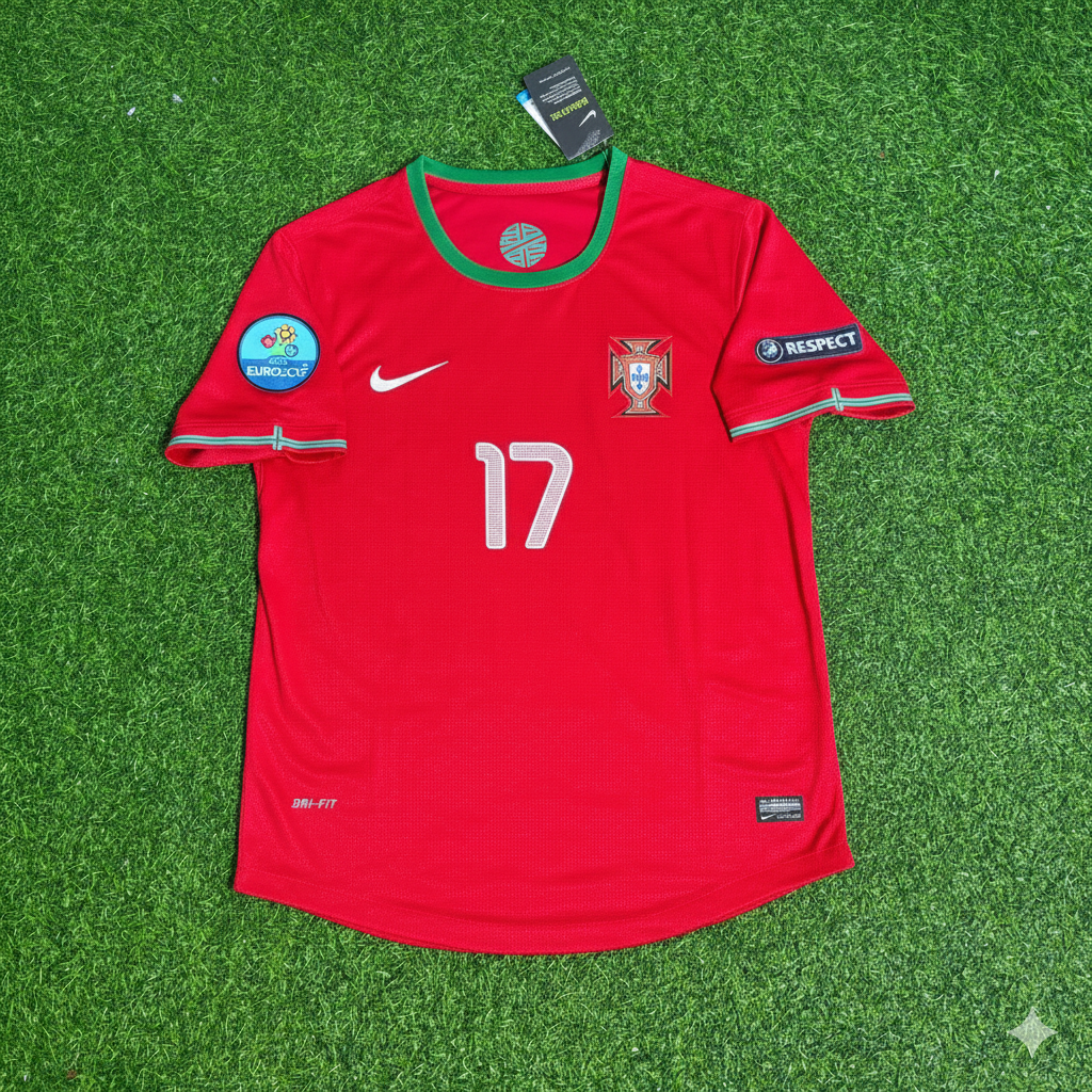 Luis Nani Portugal Euro 2012 Rotes Retro Fußballtrikot-Set