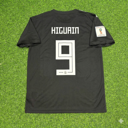 Gonzalo Higuain Argentina 2018 World Cup Black Retro Football Jersey