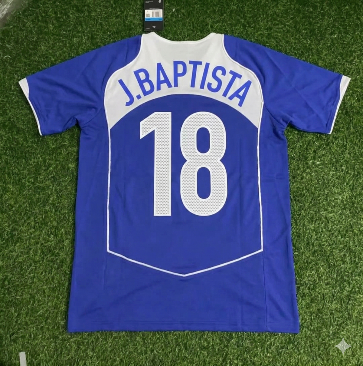 Julio Baptista Brazil 2004 Blue Retro Football Jersey Kit