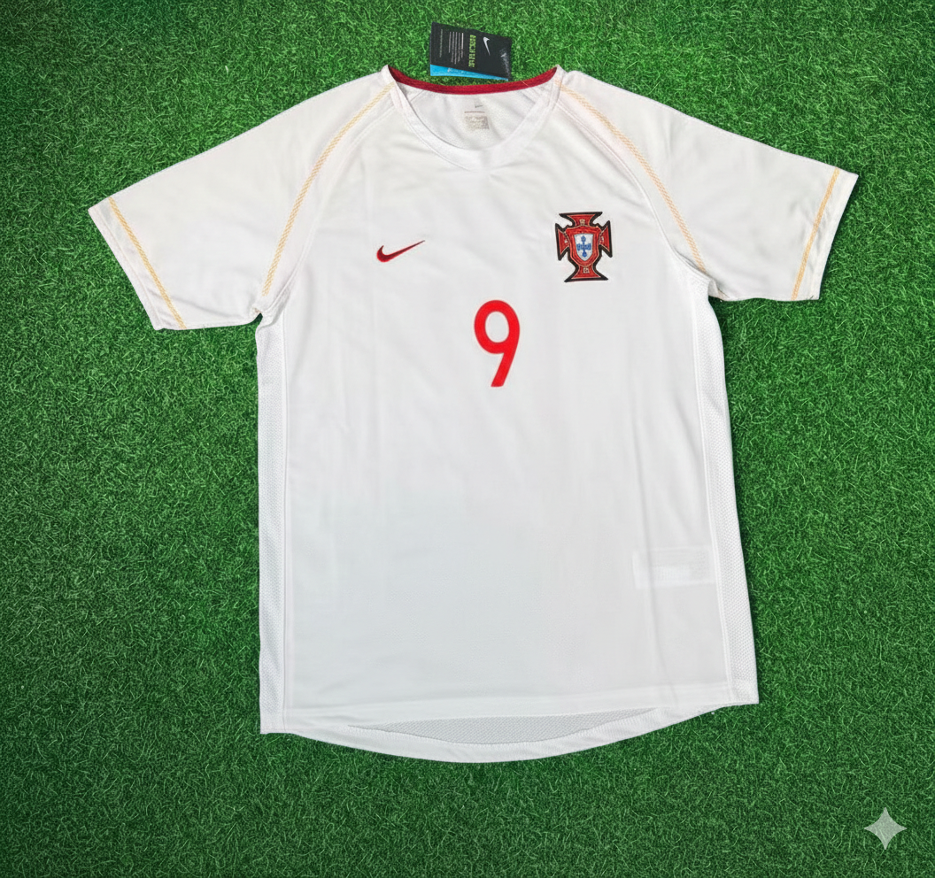 Pauleta Portugal 2002 Retro White Debut Football Jersey
