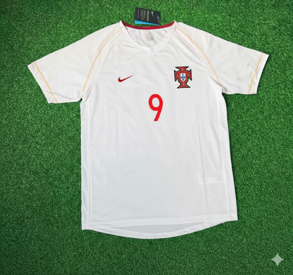 Pauleta Portugal 2002 Retro White Debut Football Jersey