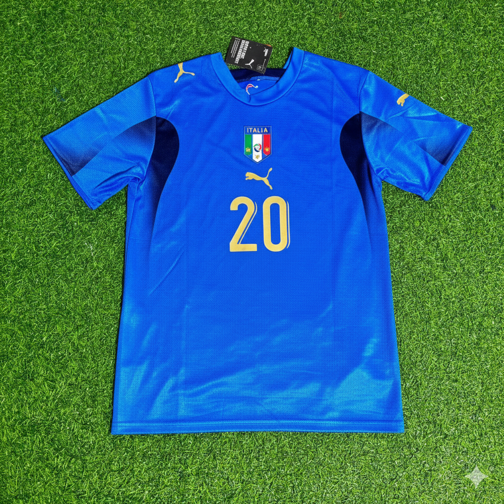 Simone Perrotta 20 - Italy 2006 World Cup Final Retro Jersey Maillot Trikot Maglia Soccer Shirt