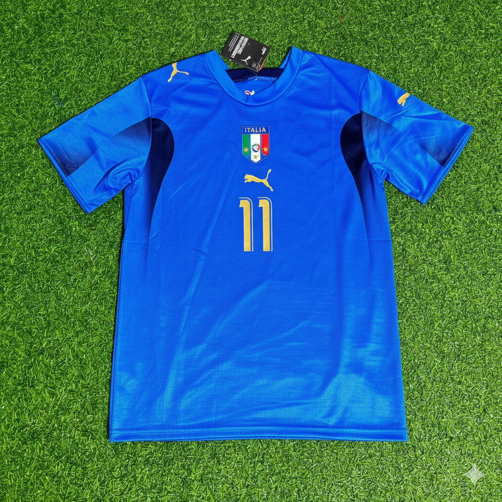 Alberto Gilardino 11 - Italien 2006 Weltmeisterschaft Finale Retro Trikot Maglia Fußballtrikot