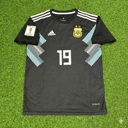 Sergio Kun Agüero Argentinien WM 2018 Schwarzes Retro Fußballtrikot