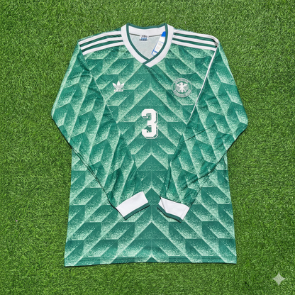 Andreas Brehme Germany 1990 World Cup Green Long Sleeve Football Jersey