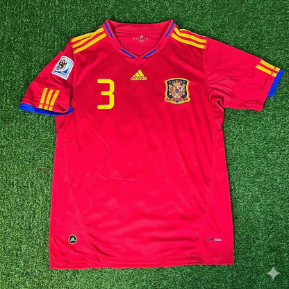 Gerard Pique 3 – Spain 2010 World Cup Retro Kit Jersey – | Trikot | Maillot Soccer Shirt