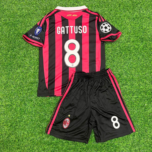 Gennaro Gattuso n° 8 - AC Milan 2009-2010 Maillot Enfant Tenue Enfant Maillot de Football