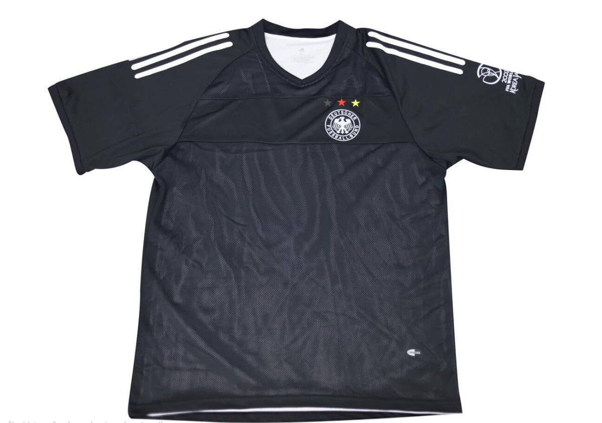 Germany Deutschland 2002 World Cup Japan Korea Black Retro Jersey Trikot