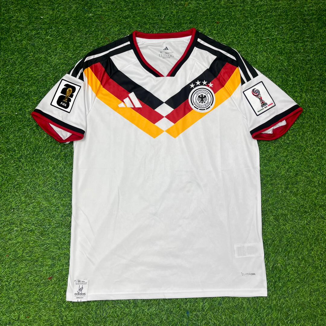 Maillot de football blanc Allemagne Coupe du Monde 2026