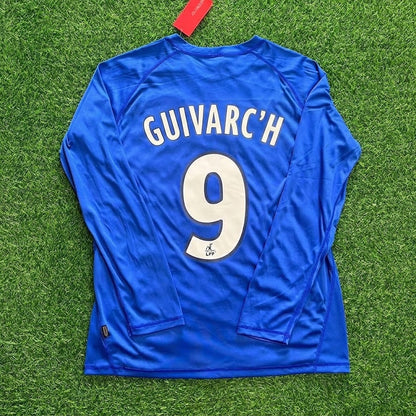 Maillot rétro à manches longues bleu Auxerre de Stéphane Guivarc'h