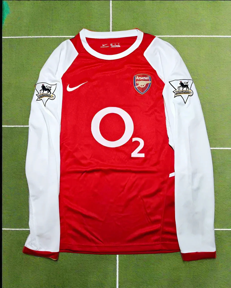 Thierry Henry 14 - Arsenal Home o2 2002 Retro Langarm Trikot Maglia
