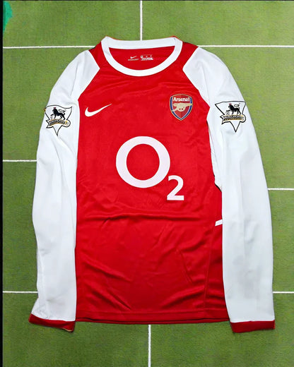 Thierry Henry 14 - Arsenal Home o2 2002 Retro Langarm Trikot Maglia