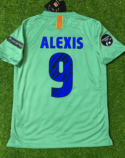 Maillot rétro domicile du FC Barcelone 2011/12 bleu et rouge – Alexis Sanchez 9