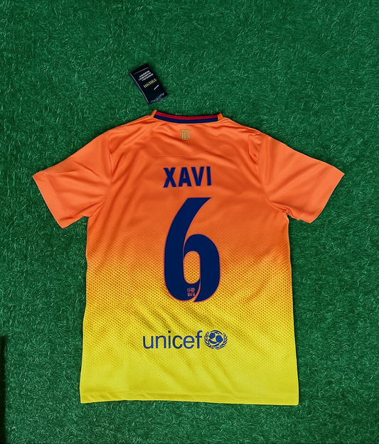 Xavi 6 – Barcelone 2012–2013 Maillot Rétro Orange – | Trikot | Maillot de Football