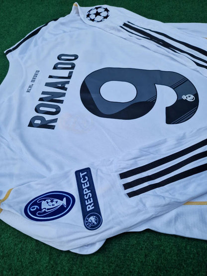 Cristiano Ronaldo CR7 Real Madrid 2009 2010 Debut First Year Number 9 Jersey Soccer Shirt
