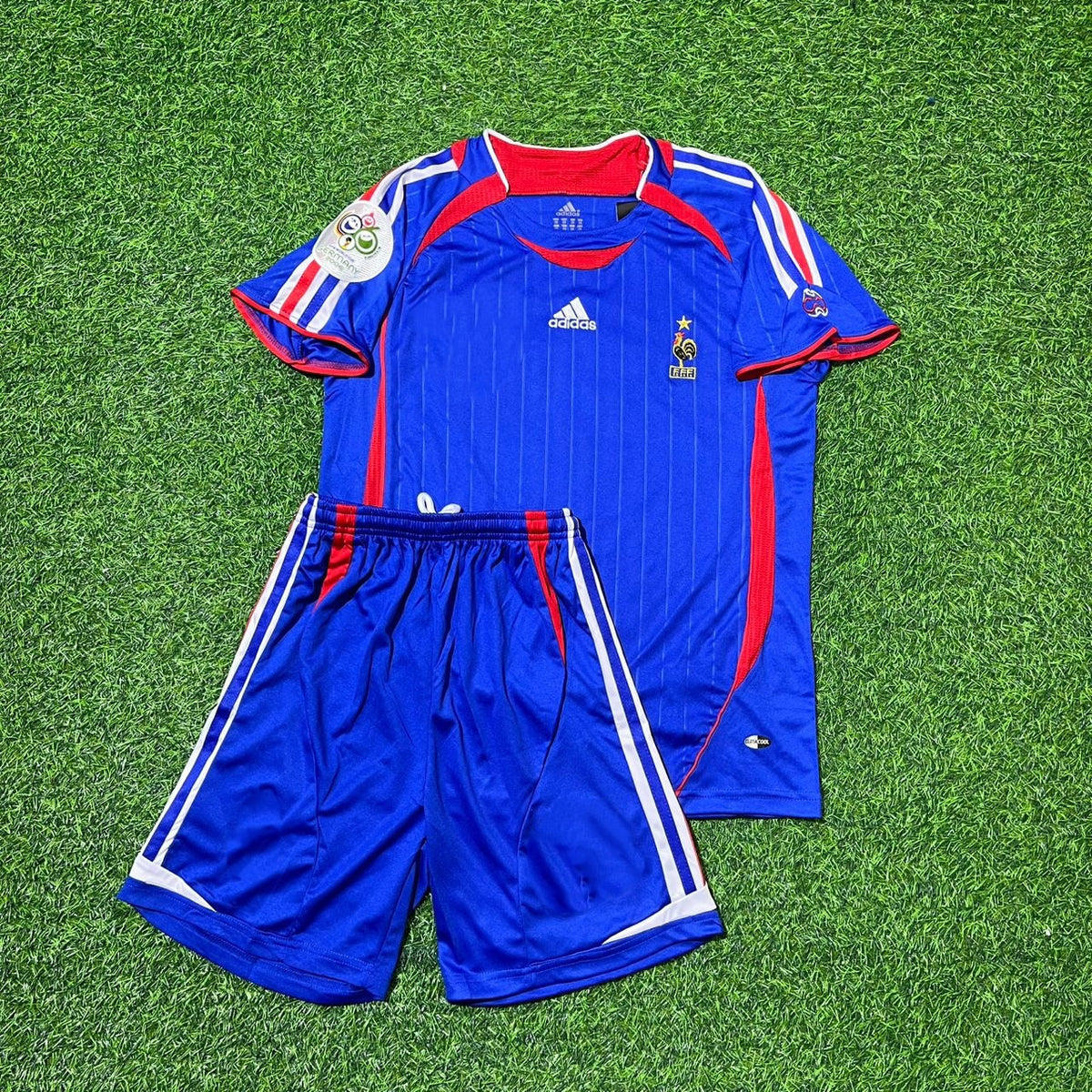 Franck Ribéry #22 Frankreich WM 2006 Kinder Retro Fußballtrikot Blau