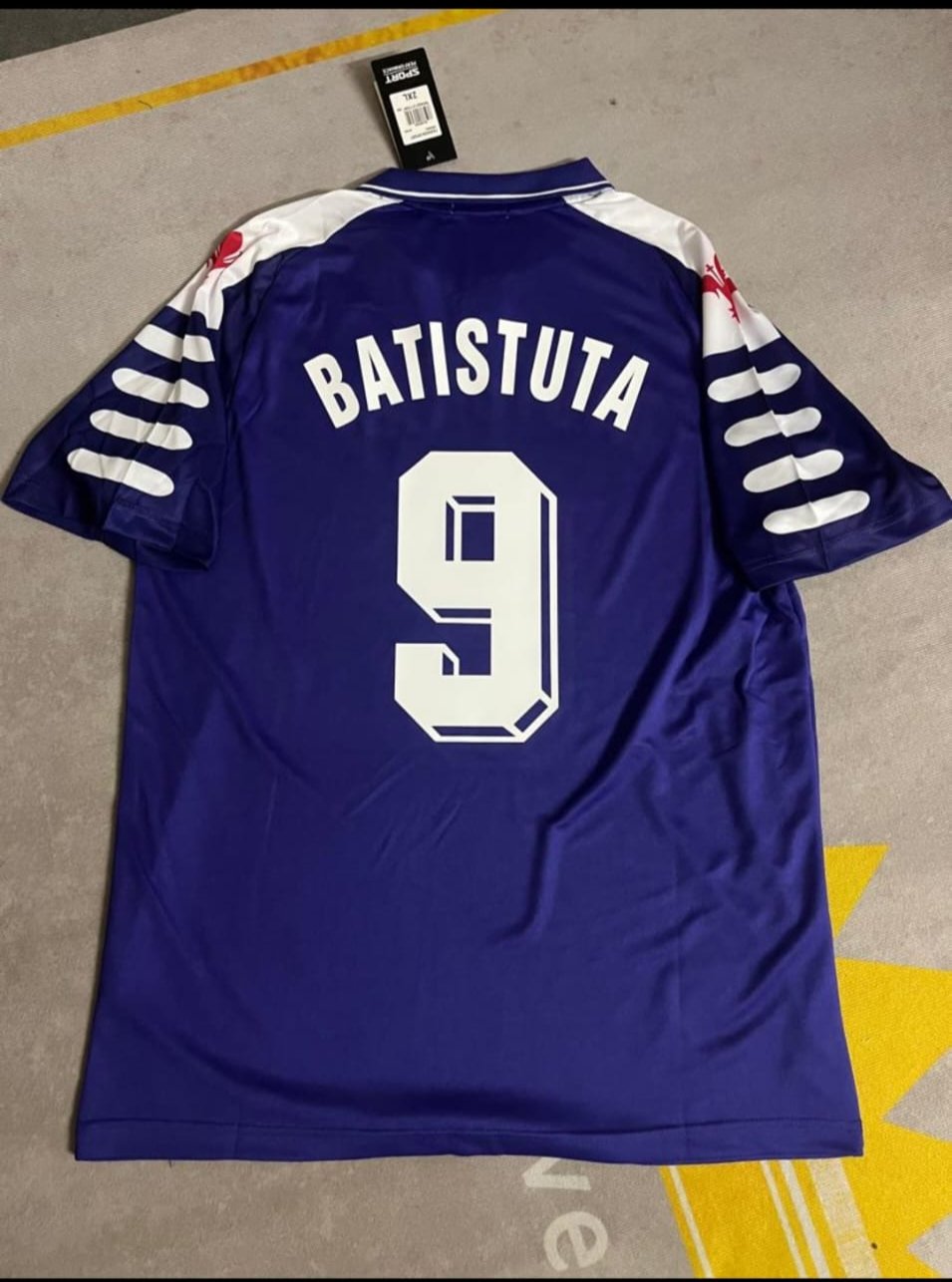 Gabriel Batistuta 9 Fiorentina 1998 Retro Purple Kit Jersey Trikot