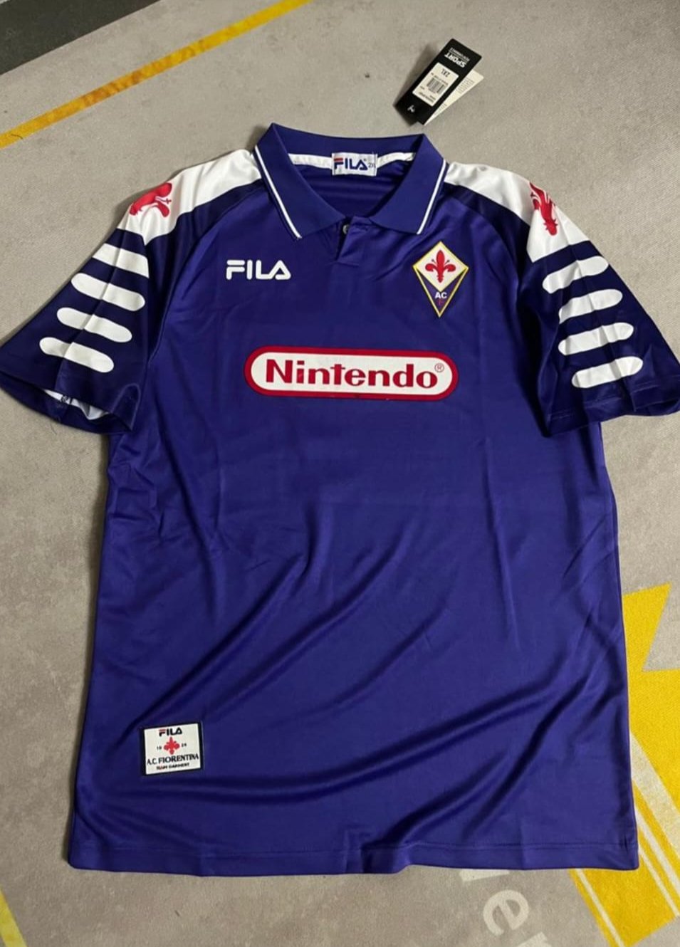 Gabriel Batistuta 9 Fiorentina 1998 Retro Purple Kit Jersey Trikot