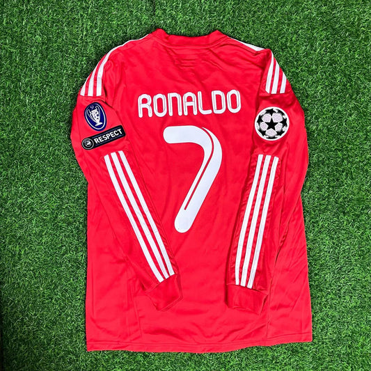 Cristiano Ronaldo CR7 Real  Madrid 2011-2012 Red Long Sleeve Jersey Soccer Shirt