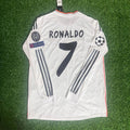 Cristiano Ronaldo  Real Madrid 2014 Lisbon Final Champions League Long Sleeve Jersey Soccer Shirt
