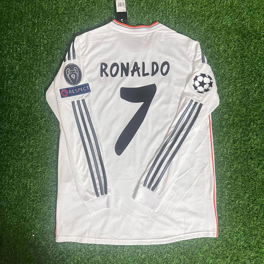 Cristiano Ronaldo  Real Madrid 2014 Lisbon Final Champions League Long Sleeve Jersey Soccer Shirt