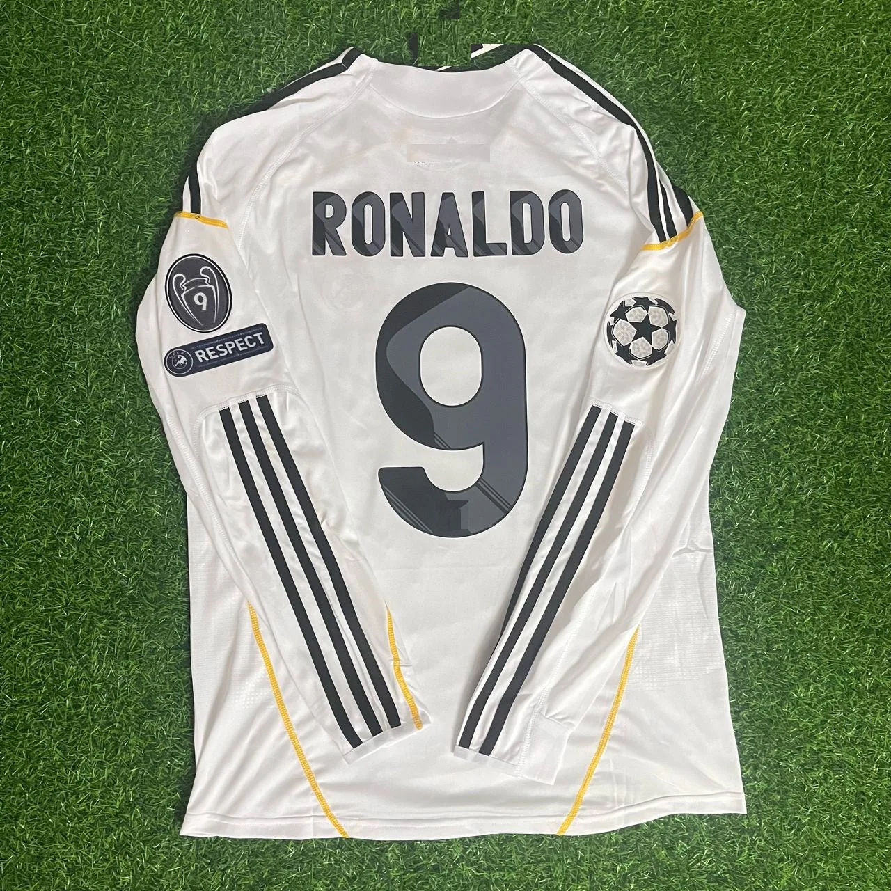 Cristiano Ronaldo CR7 Real Madrid 2009 2010 Debut First Year Number 9 Jersey Soccer Shirt
