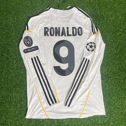 Cristiano Ronaldo CR7 Real Madrid 2009 2010 Debut First Year Number 9 Jersey Soccer Shirt