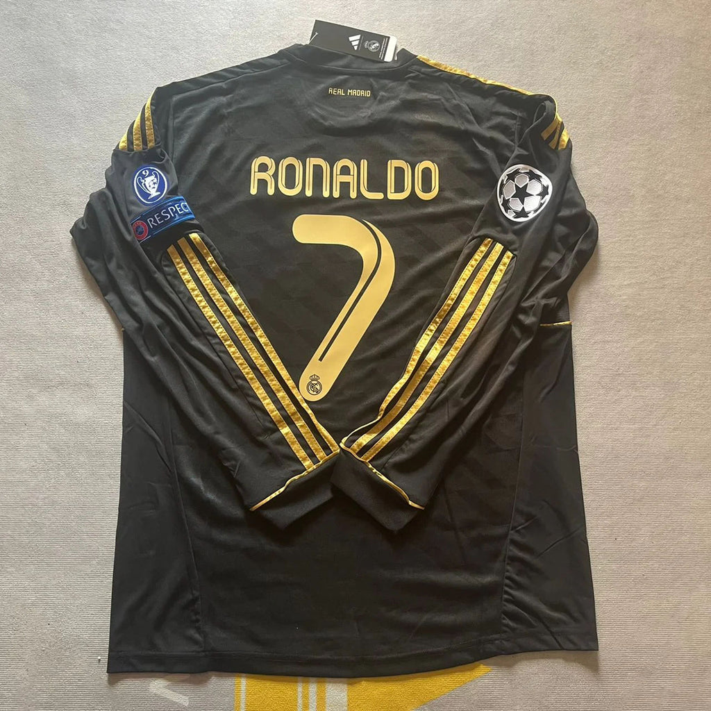 Cristiano Ronaldo 7 - Real Madrid 2011-2012 Champions League Langarm-Trikot Fußballtrikot