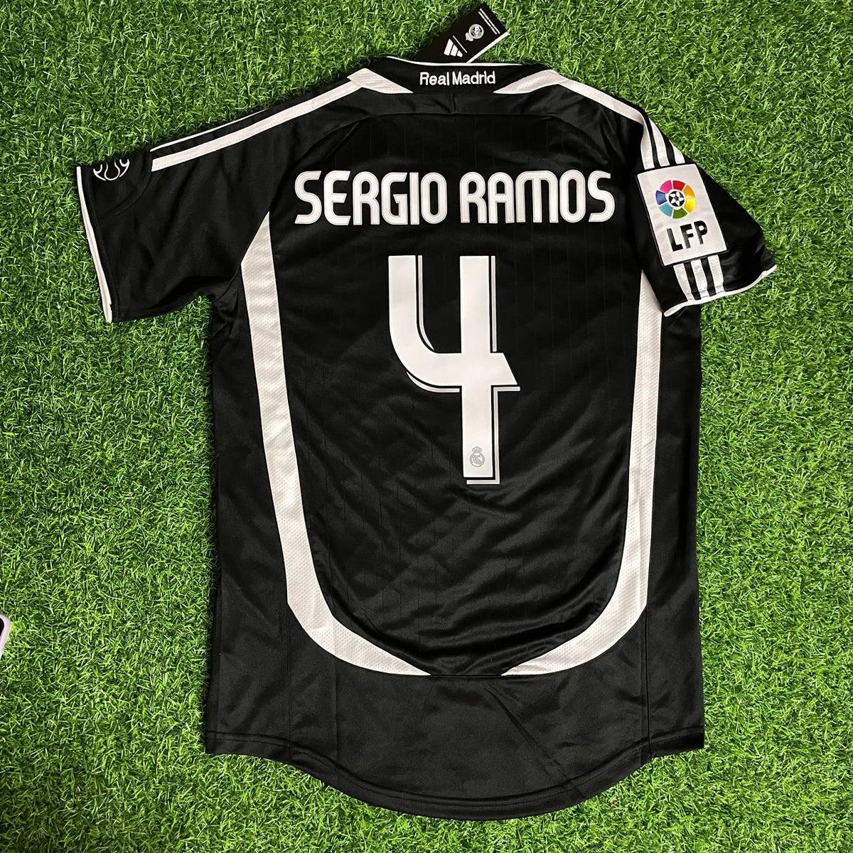 Sergio Ramos Real Madrid 2006-2007 Black Jersey Soccer Shirt