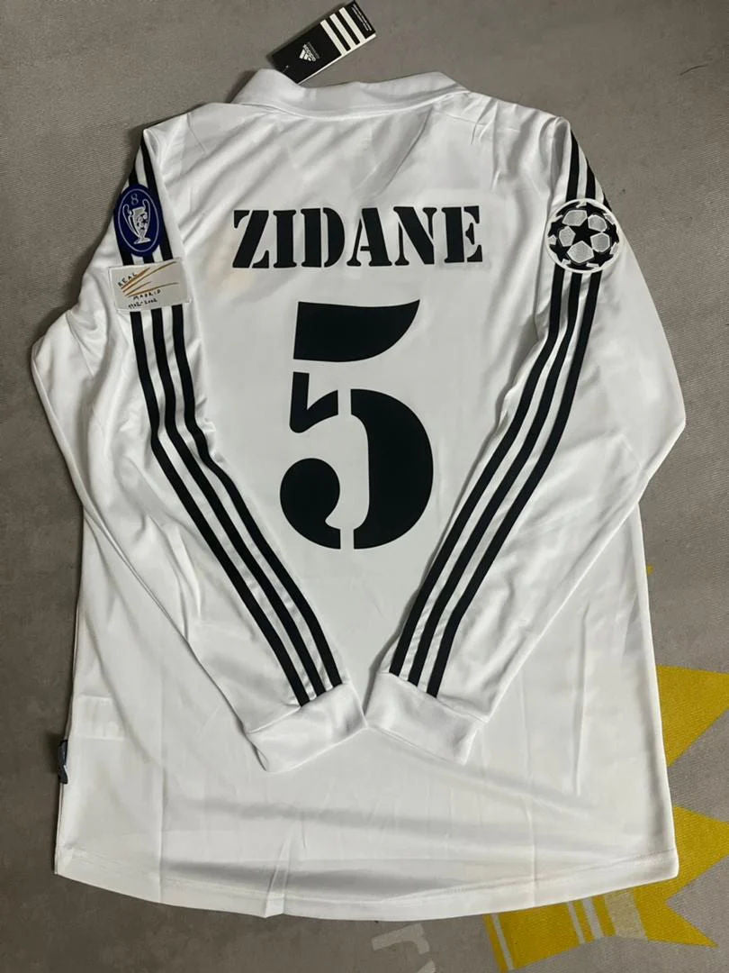 Zinedine Zidane Real Madrid 2004-2005 Long Sleeve Jersey Soccer Shirt