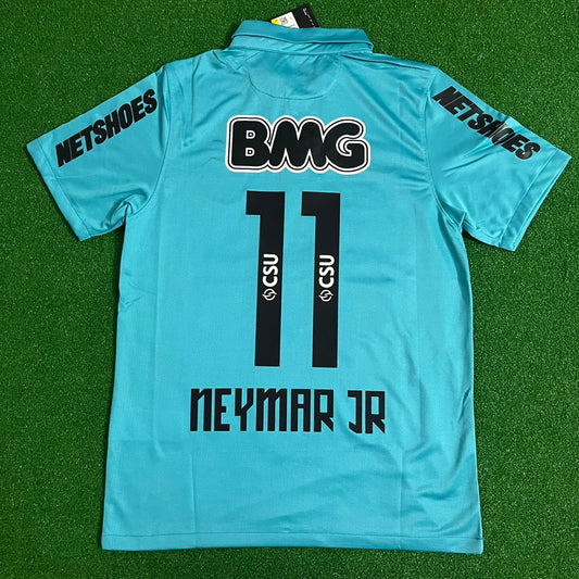 Neymar JR Santos FC 2011 2012 Retro Blau Grün Türkis Trikot