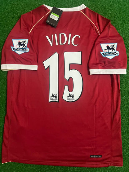 Nemanja Vidic Manchester United 2006/07 Red Kit Jersey Trikot Maglia Soccer Shirt