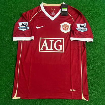 Nemanja Vidic Manchester United 2006/07 Red Kit Jersey Trikot Maglia Soccer Shirt
