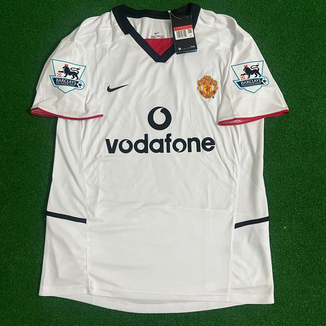 David Beckham Manchester United weißes Retro-Trikot