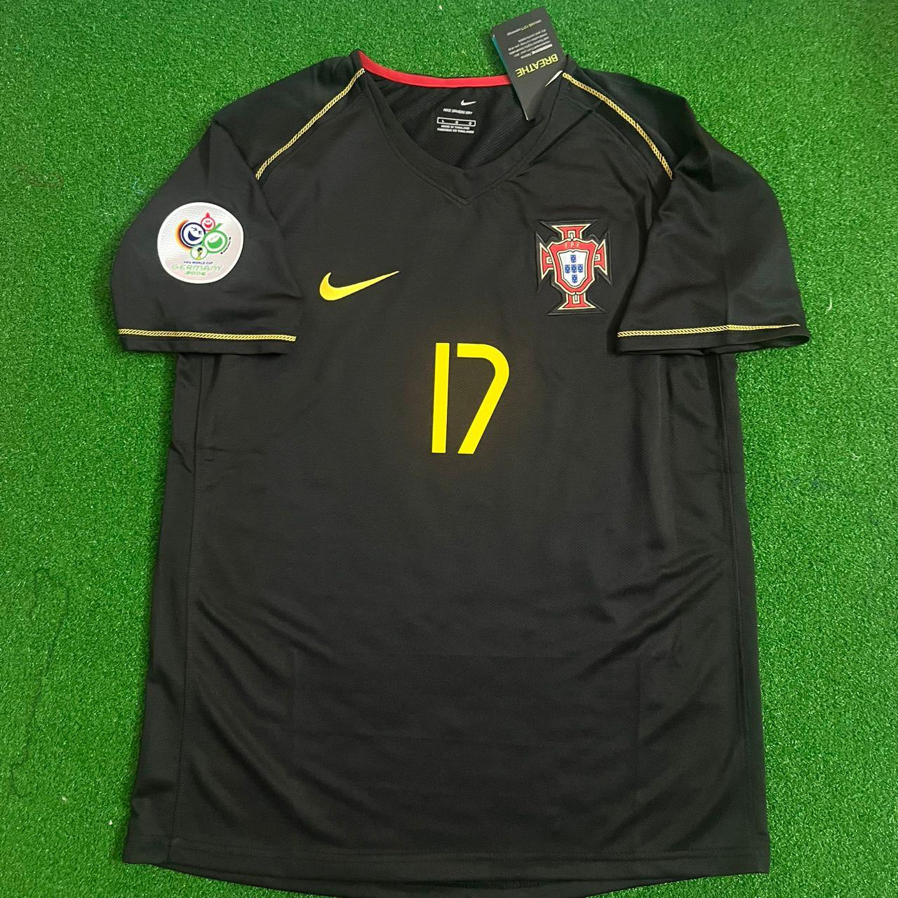 Cristiano Ronaldo #cr7 - Portugal 2006 World Cup Black Jersey Trikot