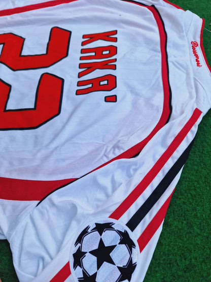 AC Milan 2007 Champions League Final Away White Long Sleeve Retro Jersey – Kaka 22